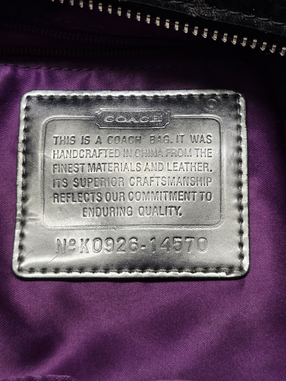 COACH Handbag Poppy Maggie 14570 2way Black Y2K Vintage - Picture 8 of 9